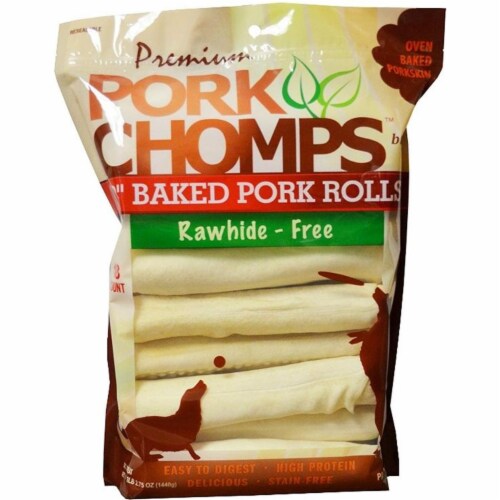 Scott Pet SCP98526 Pork Chomps Baked Pork Rolls Dog Treats Large 18 Count 1 Gerbes Super Markets