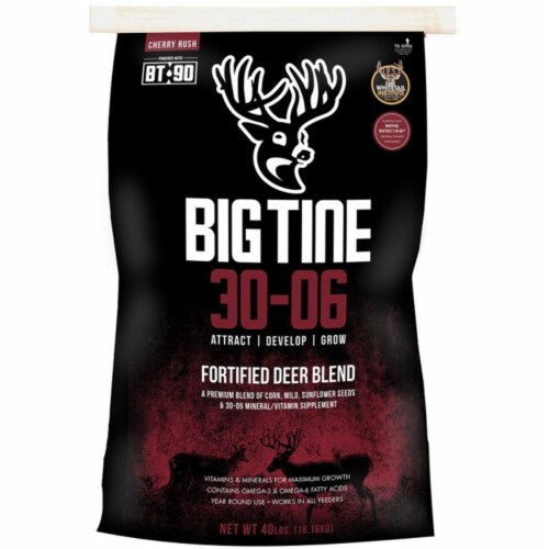 Scott Pet 248784 40 LB Big Tine Nitro Fortified Deer Blend Premium Blend Of Corn Milo Sun Perspective: front