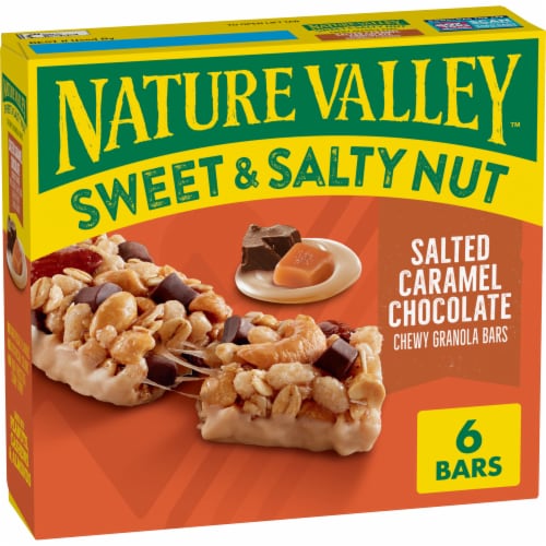 Nature Valley Sweet & Salty Nut Salted Caramel Chocolate Granola bars Perspective: front