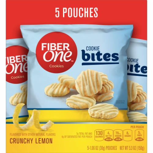 Fiber One Crunchy Lemon Cookie Bites Perspective: front