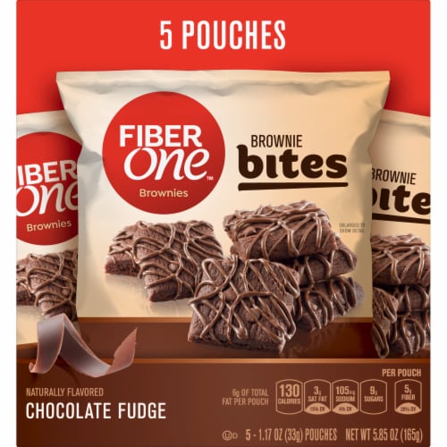 Fiber One Chocolate Fudge Brownie Bites Perspective: front