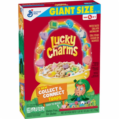General Mills Lucky Charms Giant Size Cereal Perspective: front