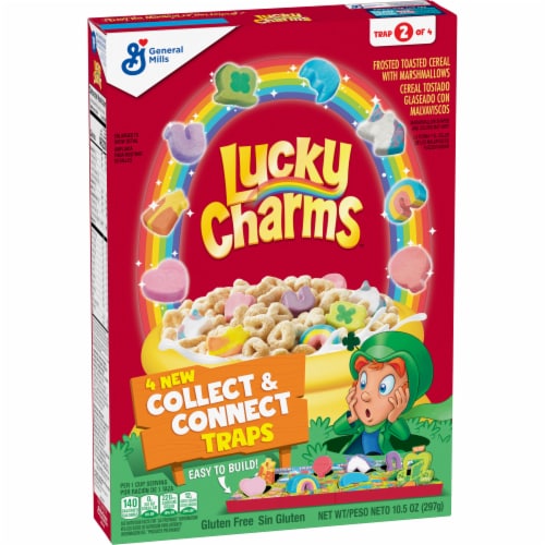 General Mills Lucky Charms Cereal Perspective: front