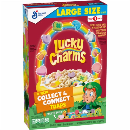 General Mills Lucky Charms Large Size Cereal Perspective: front