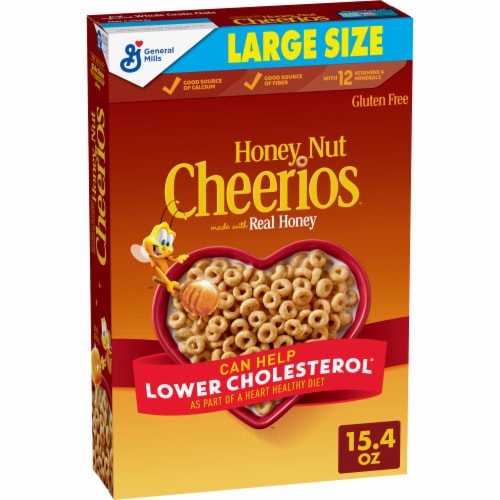 General Mills Honey Nut Cheerios Large Size Cereal, 15.4 oz