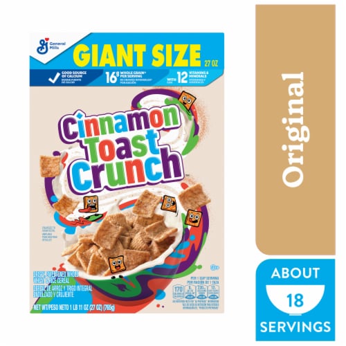 General Mills Cinnamon Toast Crunch Giant Size Cereal Perspective: front