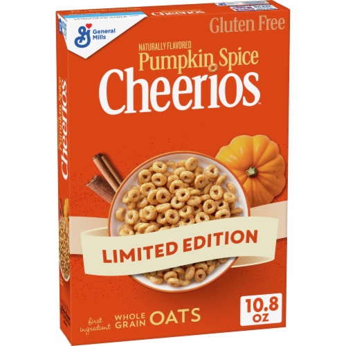 General Mills Pumpkin Spice Cheerios Cereal Perspective: front