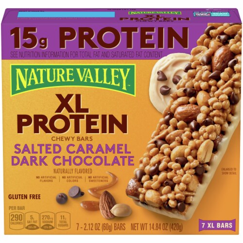 Nature Valley Protein Chewy Bars, Peanut Butter Dark Chocolate - 5 pack, 1.42 oz bars