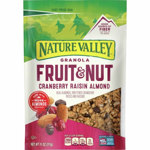 Nature Valley® Fruit & Nut Cranberry Raisin Almond Granola Perspective: front