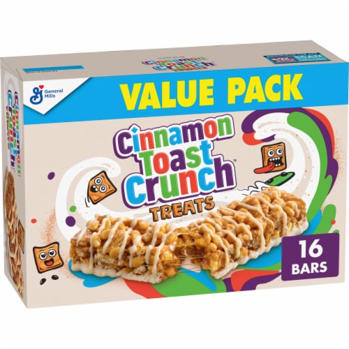Cinnamon Toast Crunch Breakfast Cereal Treat Bars Snack Bars Perspective: front