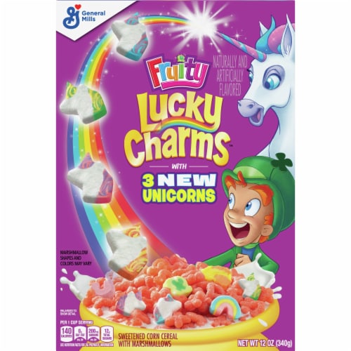 Lucky Charms Fruity Sweetened Corn Cereal with Marshmallows Perspective: front