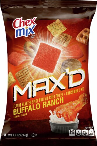 Chex Mix Max'd Buffalo Ranch Flavor Blasted Snack Mix Perspective: front