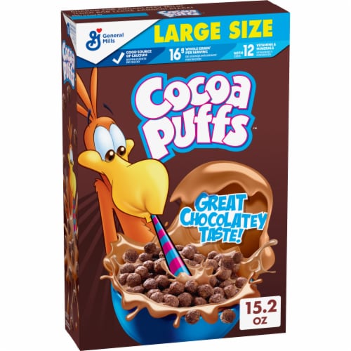 General Mills Cocoa Puffs Large Size Cereal Perspective: front