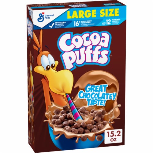 General Mills Cocoa Puffs Large Size Cereal Perspective: front