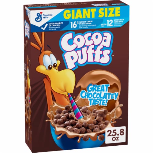 General Mills Cocoa Puffs Giant Size Cereal Perspective: front