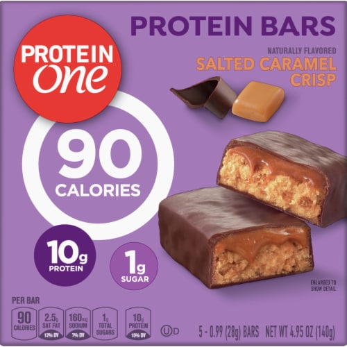 Protein One Salted Caramel Crisp Bars Perspective: front