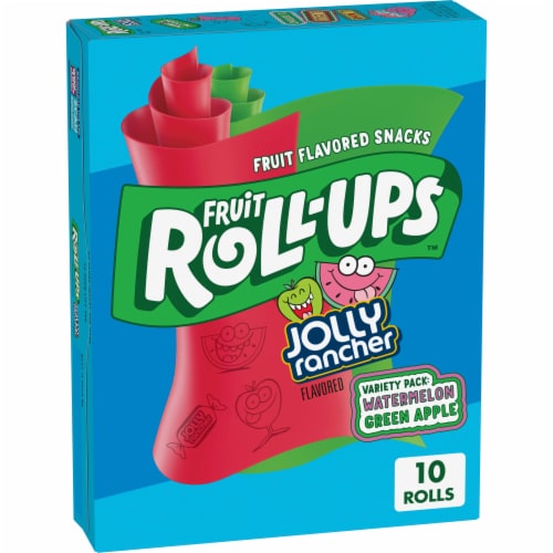 Fruit Roll Ups Gluten Free Jolly Rancher Fruit Flavored Snacks Variety Pack Perspective: front