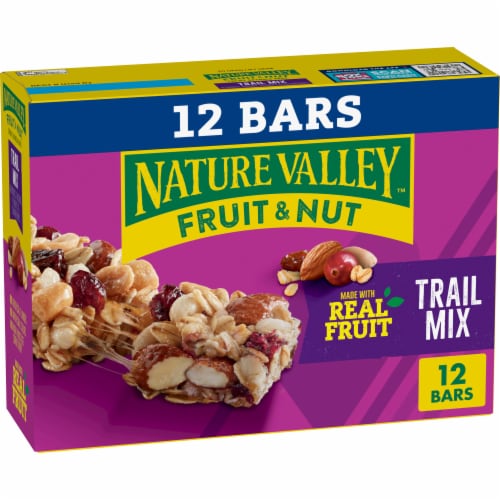 Nature Valley Fruit and Nut Trail Mix Chewy Granola Snack Bars, 12