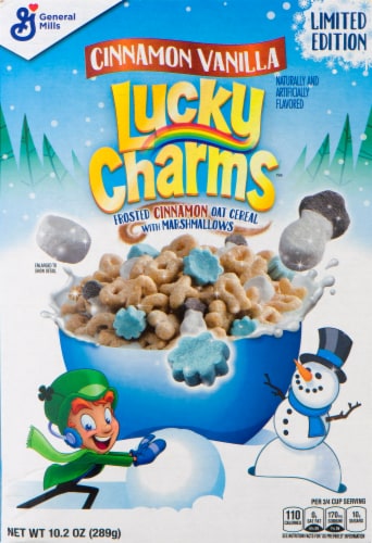 Lucky Charms Cinnamon Vanilla Frosted Oat Cereal with Marshmallows Perspective: front
