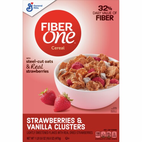 Fiber One™ Strawberries & Vanilla Clusters Cereal, 16.6 oz - Pick