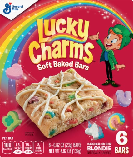 General Mills Lucky Charms Marshmallow Chip Blondie Cereal Bars Perspective: front