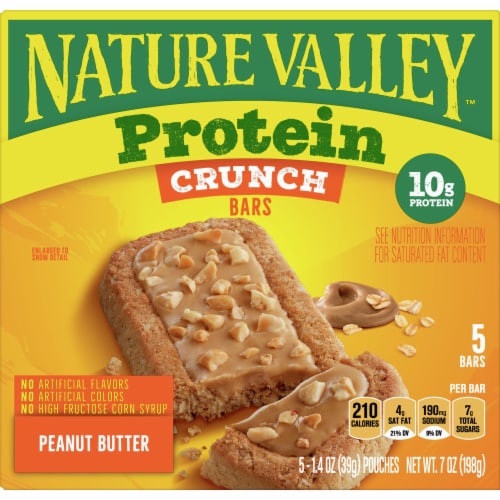 Nature Valley Protein Peanut Butter Crunch Bars, 5 ct / 1.4 oz - Fry's Food  Stores