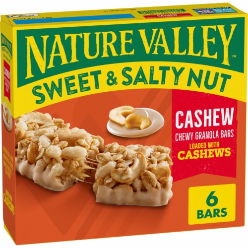 Nature Valley Sweet & Salty Nut Cashew Granola bars Perspective: front