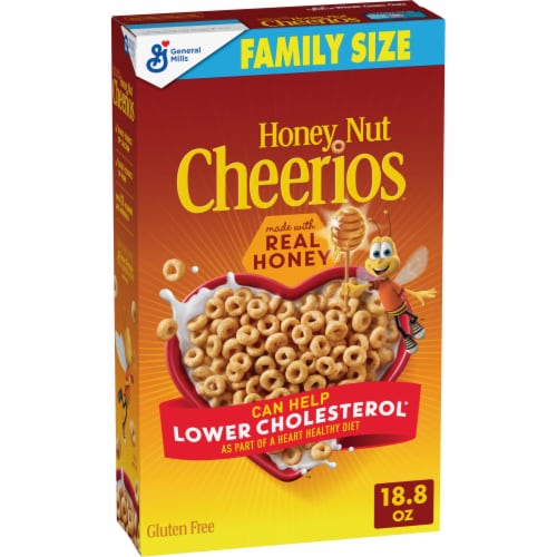 General Mills Honey Nut Cheerios Family Size Cereal, 18.8 oz - Fry's Food  Stores