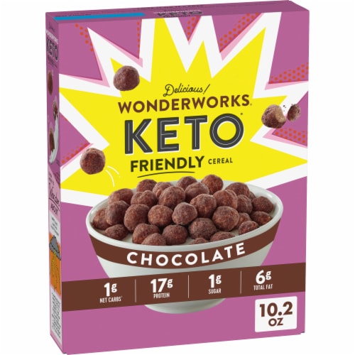 Wonderworks Keto Friendly Chocolate Breakfast Cereal Perspective: front