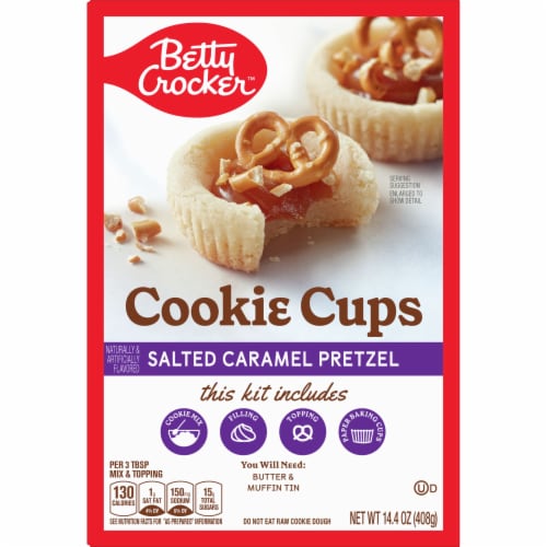 Betty Crocker™ Salted Caramel Pretzel Cookie Cups Kit Perspective: front