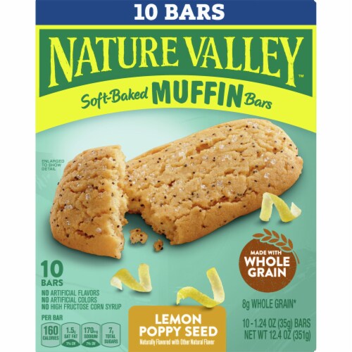 Nature Valley™ Lemon Poppy Seed Soft-Baked Muffin Bars Perspective: front