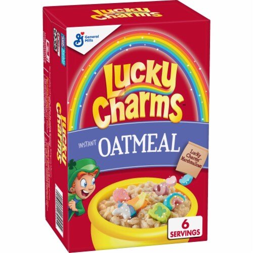 Lucky Charms with Marshmallows Instant Breakfast Oatmeal Perspective: front
