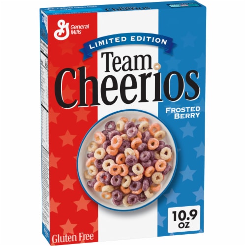 General Mills Team Cheerios Frosted Berry Limited Edition Cereal Perspective: front