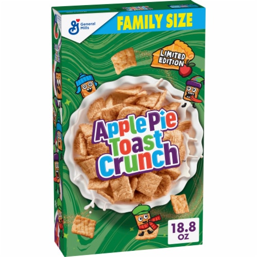 Apple Pie Toast Crunch Breakfast Cereal Perspective: front