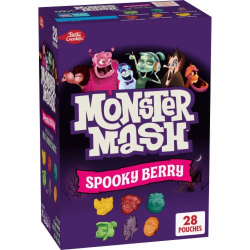 Monster Mash Spooky Berry Fruit Flavored Halloween Kids Snacks Perspective: front