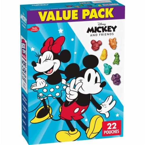 Disney Mickey and Friends Gluten Free Fruit Flavored Snacks Value Pack Perspective: front