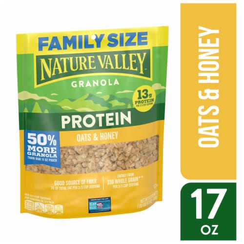 Nature Valley® Oats and Honey Protein Granola Perspective: front