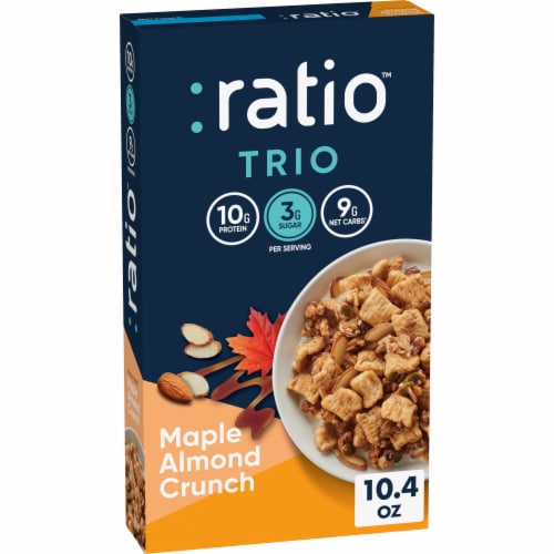 :ratio Keto Friendly Maple Almond Crunch Breakfast Cereal Perspective: front