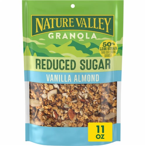 Nature Valley Reduced Sugar Vanilla Almond Granola Perspective: front