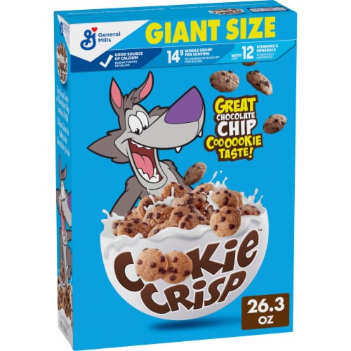 General Mills Cookie Crisp Giant Size Cereal Perspective: front