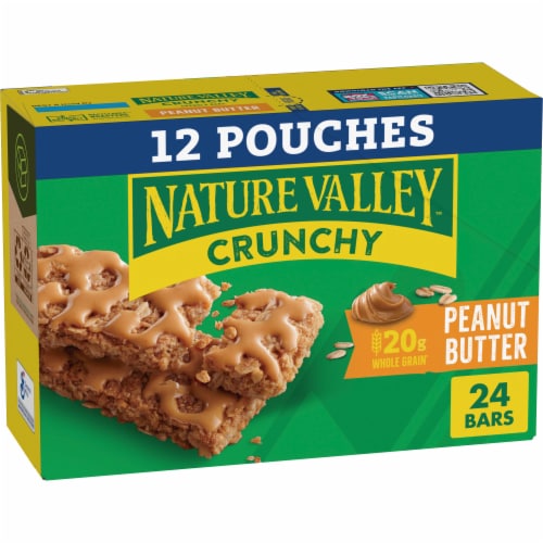 Nature Valley Whole Grain Oats and Chocolate Crunchy Dipped Granola Squares Lunch Box Snacks Perspective: front
