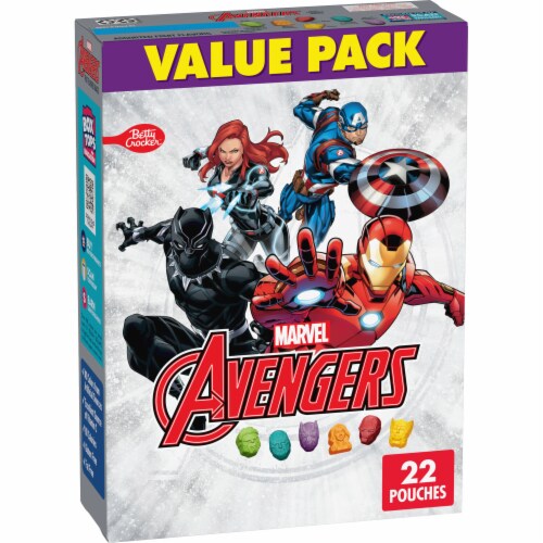 Marvel Avengers Gluten Free Fruit Flavored Snacks Value Pack Perspective: front