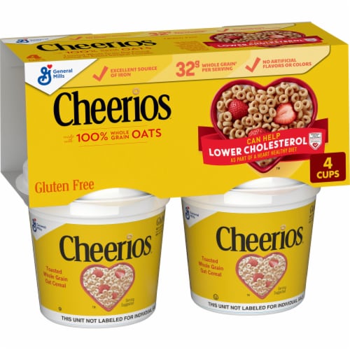 General Mills Cheerios Cereal Cups Perspective: front