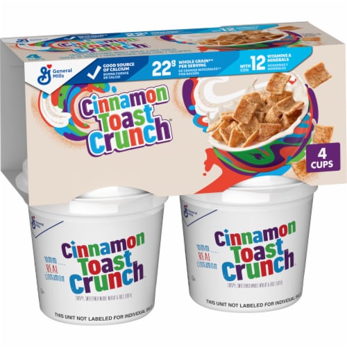 General Mills Cinnamon Toast Crunch Cereal Cups Perspective: front
