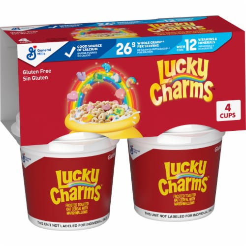 General Mills Lucky Charms Cereal Cups, 4 pk / 1.7 oz - Kroger