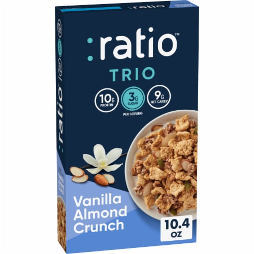 Ratio Trio Keto Friendly Vanilla Almond Crunch Cereal Perspective: front