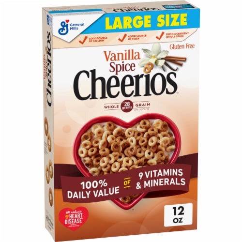 General Mills Vanilla Spice Cheerios Cereal Perspective: front