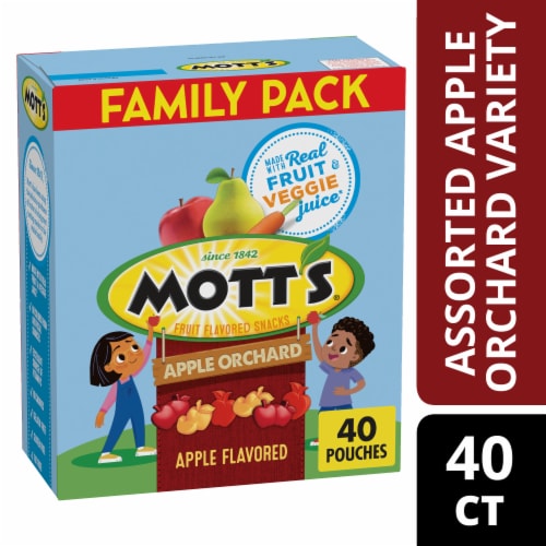 Mott's Gluten Free Apple Orchard Fruit Flavored Snacks Family Pack Perspective: front