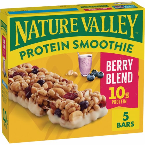 Nature Valley Protein Smoothie Berry Blend Snack Bars Perspective: front