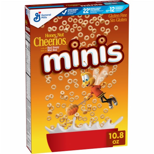 Honey Nut Cheerios Minis Breakfast Cereal Perspective: front